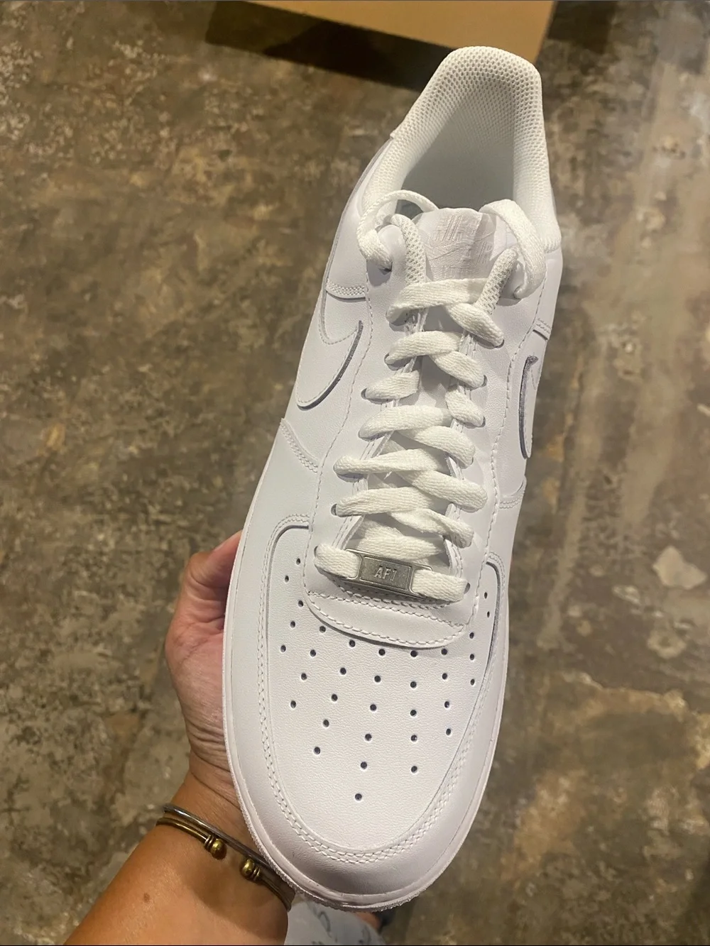 Nike Air Force 1 White Men's Low-Top Leather Sneakers